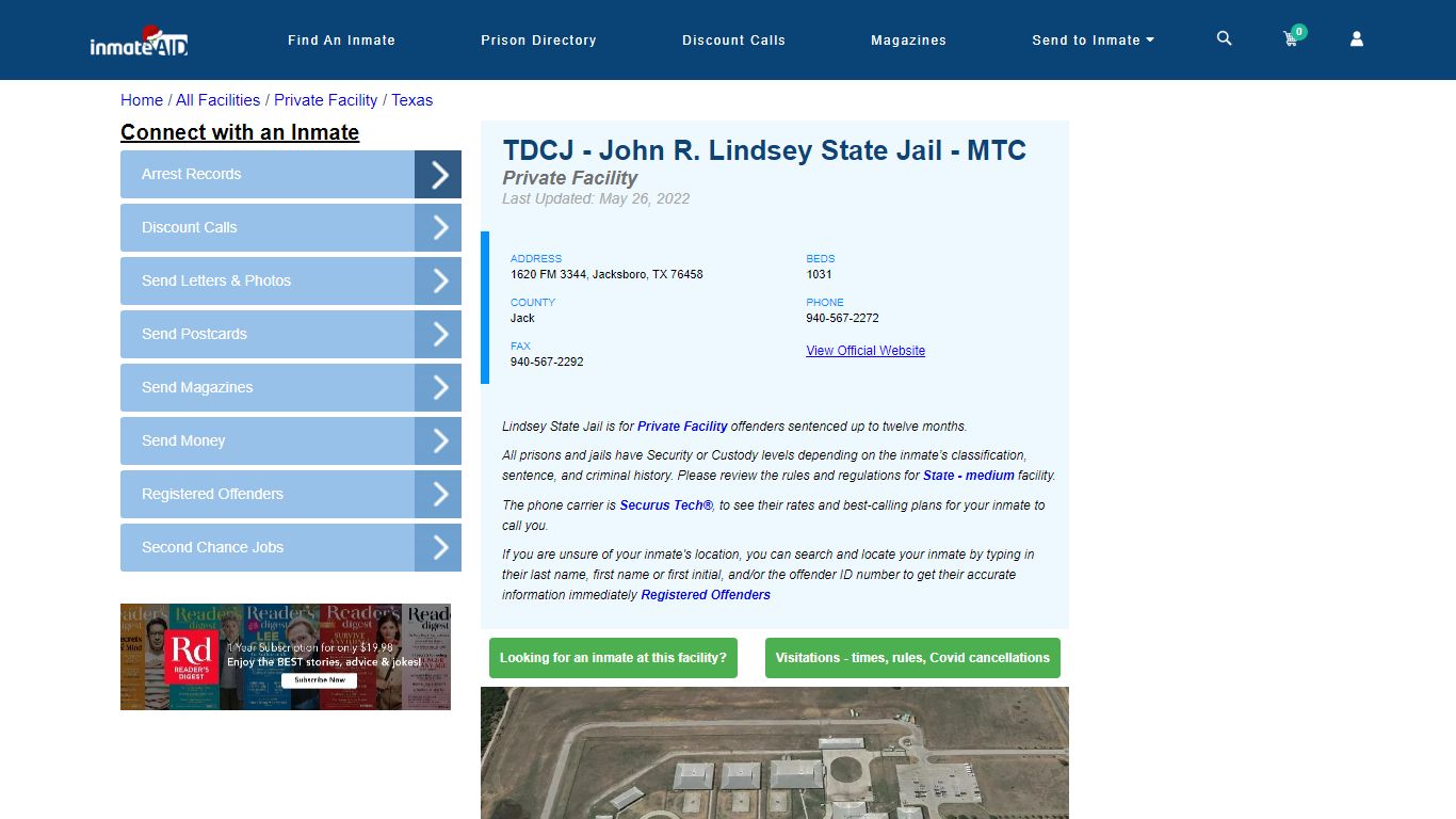TDCJ - John R. Lindsey State Jail - MTC - InmateAid