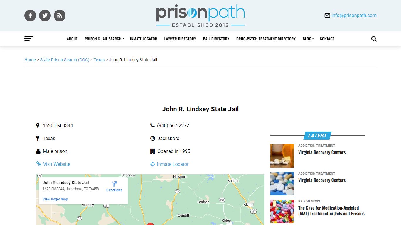 John R. Lindsey State Jail - Prison Inmate Search & Locator - Prison ...